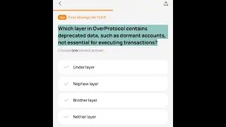 Over wallet Quiz Answer Today 👉 12/01/2024 #Overwallet #Over #OverProtocol