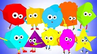 Ten Little Shapes, Nursery Rhymes and Kids Learning Videos - Live