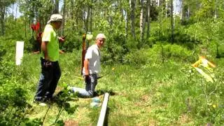 Josh and Andrew shooting marbledrop target