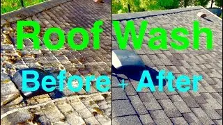 Roof DeMoss + Rinse Before and After - Langley, BC, Canada
