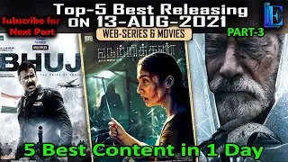 Top-5 Releasing on 13-AUG-2021 Web-Series & Movies #Netflix #Amazon #Hoichoi #Voot #Youtube