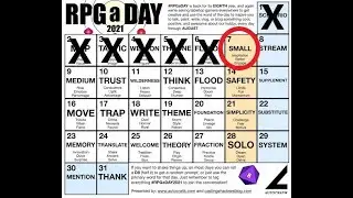 #RPGaDay2021 Day 7-Small