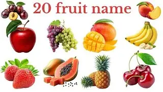 20 फलों के नाम | Fruits Name in Hindi & English | Kids Learning Fruits | Easy & Fun Video #viral 