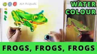 Wet on Wet Frog Painting | Easy Frog Watercolour Tutorial for Beginners | Frogs, Frogs, Frogs Part 3