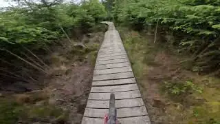 E-MTB @ Llandegla (B-Line) with New jump section at the end.