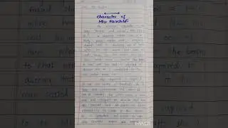 | Character analysis of Miss Fairchild | in | Hearts and Hands | #english #shortstory #literature
