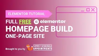 Fully Free Elementor Homepage Build for One-Page Site | WordPress Tutorial