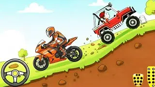Hill Climb Racing Vs Extreme Bike Driving #4 - Car Bike Game - Android Gameplay