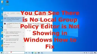 How to Fix Local Group Policy not Find or not Showing in Windows 10 or Windows 11