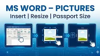 MS office series ep 26(How to Insert, Select & Resize Pictures | Create Passport Size Photo in Word)
