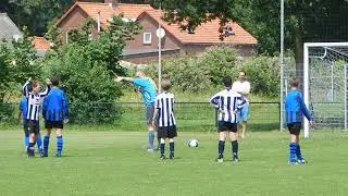 Strafschop gaat naast, einde wedstrijd.