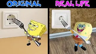 SpongeBob's Dumb Game !!! | SpongeBob Original vs Real life | SpongeBob Animation