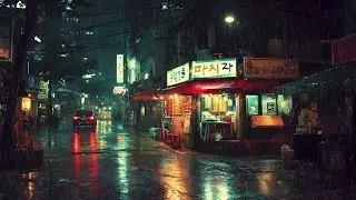 Relaxing Nights and Rainy Street View ☔🏮 Chill Lofi Hip Hop Music and Study Mood