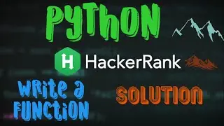 Write a function in Python on hackerRank  - HackerRank solution || That Code With Coder