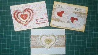 card #52 Inloveartshop Heart Nesting Dies cards and process
