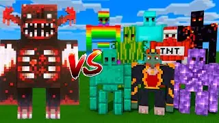WARDEN LUCIFER Vs All Golems in Minecraft