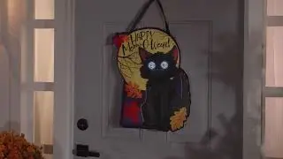 Halloween Cat LED Door Decor (DDFC7DD25)