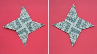 BIG MONEY SHURIKEN (Ninja Star) | Easy Modular Dollar Origami | Tutorial DIY by NProkuda