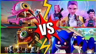 MONSTER BUS vs CYBER GIRLS vs EVIL SONIC &ndash; Ultimate Tiles Hop EDM Battle! ⚡🔥