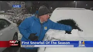 First snowfall of the season in Worcester