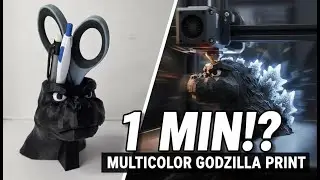I 3D Printed Showa Godzilla in multicolor... IN 1 MINUTE?!