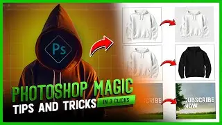 Photoshop Magic in 3 Clicks: Remove White Background, Change Colors, & Hide Text Behind Objects!