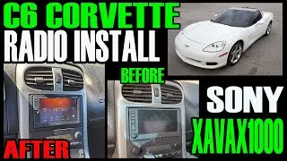 C6 CHEVY CORVETTE SONY XAVAX1000 DOUBLE DIN RADIO INSTALL