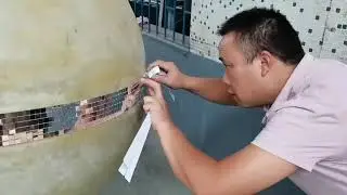 How to make a 40inch disco mirror ball?