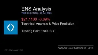ENS (ENSUSDT) Technical Analysis - Price Prediction & Buy or Sell October 04, 2025