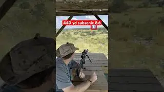 8.6 Blackout subsonic at 440 yard - 2 shots to find dope. Q Fix
