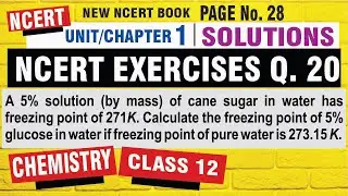 Q 20 | Exercise Question 20 Solution | NCERT Class 12 Chemistry | Chapter 1 solution | exercise 1.20