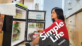 Simple Life Diaries #17| *Realistic Cleaning SMALL FRIDGE, organizing, Refill & Restock Home Cooking
