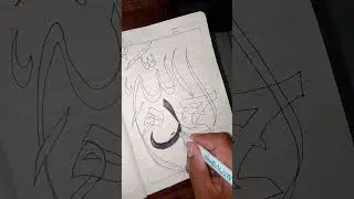 Belajar menulis kaligrafi Alhamdulillah dengan  drawing pen ukuran 0:3