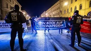 Proteste gegen Corona-Beschr&auml;nkungen in M&uuml;nchen