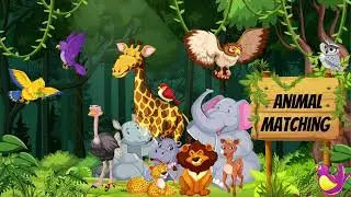 Match Spelling of Animal with Their Correct Animal Picture | Animals Matching | Nursery/KG Worksheet