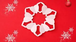 Снежинка из бумаги❄️ Как легко сделать снежинку за 2 минуты🌲 Новогодние поделки из бумаги