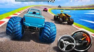 Insane Monster Truck Jump on Mega Ramp! | Crazy Stunt 🔥🔥