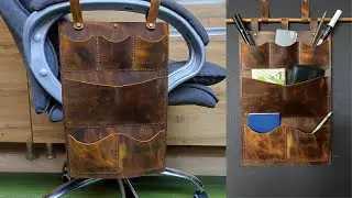 DIY leather organizer. Big wall organizer pattern