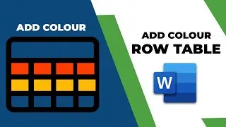 How to add color to row of a table in word