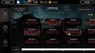 Talent Tree Setup For Sorcerer's Tower - Mortal Kombat Mobile