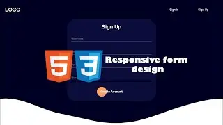Responsive signup form in html and css