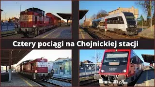Cztery pociągi na Chojnickiej stacji