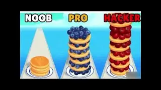 NOOB vs PRO vs HACKER IN PANCAKE RUN! (ALL LEVELS)