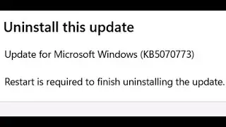 Как удалить обновление KB5070773 в Windows 11