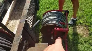 Replacing old stacked hose reel kit with new frame on Summit hose reels