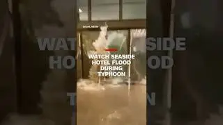 Rush of water blasts through&nbsp;Hong Kong hotel&nbsp;windows