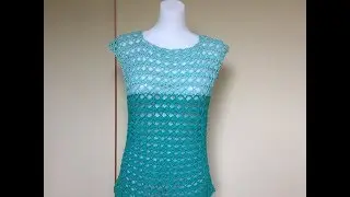 Crochet Tutorial: Green Summer Blouse/Top | For Beginners