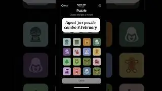 Agent 301 puzzle today 8  February |  Agent 301 daily combo card| Agent 301 telegram #agent301puzzle