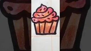 Easy Cupcake satisfying art 😋🧁🧁#art #viral #artandcraft #shorts