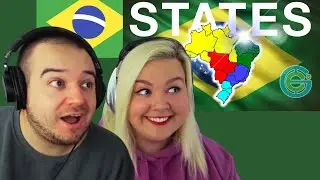 The States of Brazil Explained - Geography Now! | COUPLE REACTION VIDEO